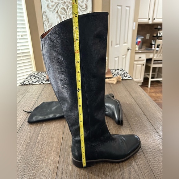 Franco Sarto Black Leather Marli Tall Riding Boots. Side Zip Excellent Condition - Picture 8 of 12
